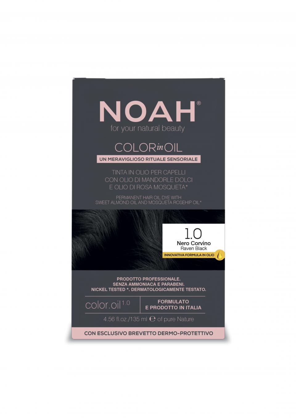 NOAH Olejová barva na vlasy - Havraní černá Černá 1.0