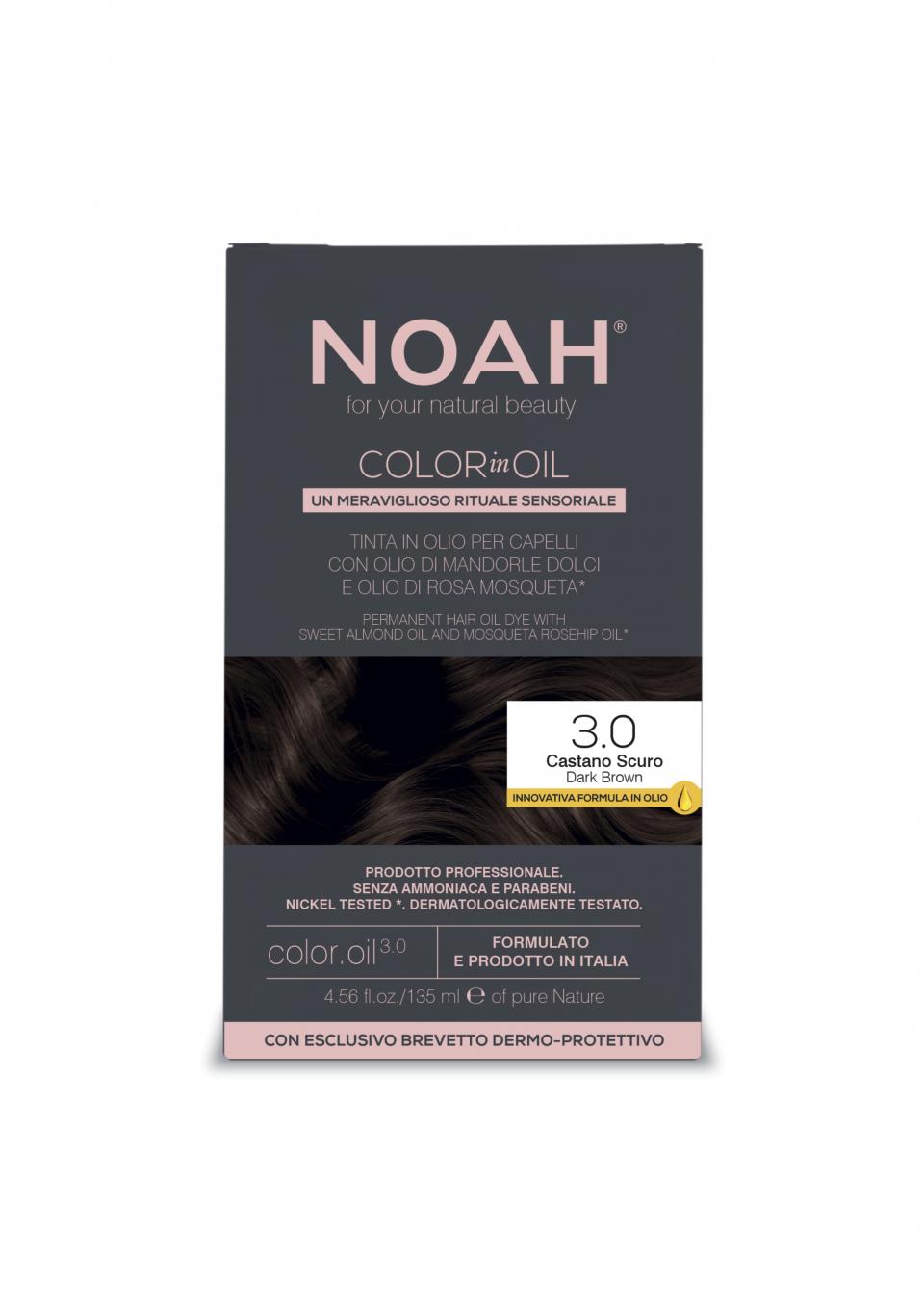 NOAH Přírodní barva na vlasy Color in Oil ČERNÁ 3.0