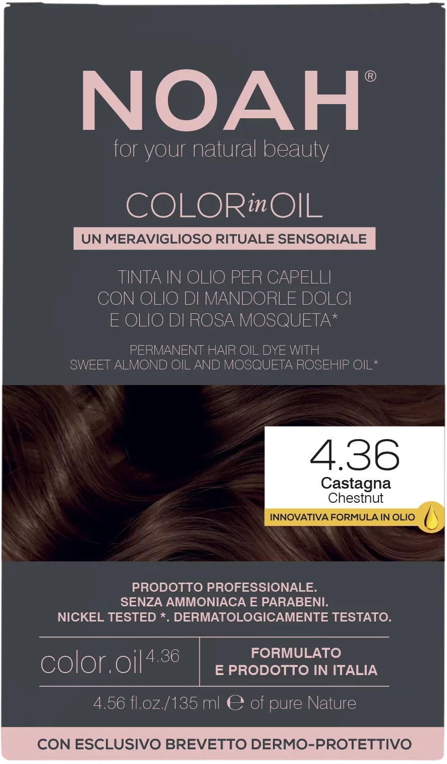Barva na vlasy Color in Oil Tmavě hnědá  kaštanová 4.36