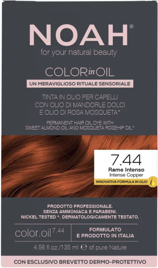 NOAH Barva na vlasy Color in Oil MĚDĚNÁ INTENZIVNÍ 7.44
